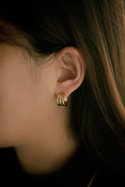 [티타늄침] 3 circles earring